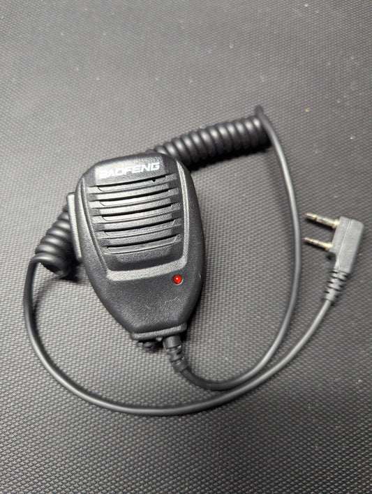 Baofeng speaker microphone for two-way radio, front view